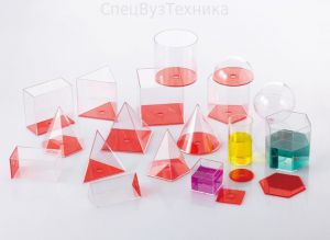 Набор геометрических тел прозрачных 8 см 