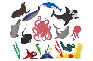 Набор фигурок для фланелеграфа Подводный мир (с игровым полем) ― Пять Чудес