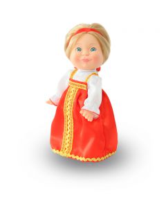 Кукла Веснушка в русском костюме девочка