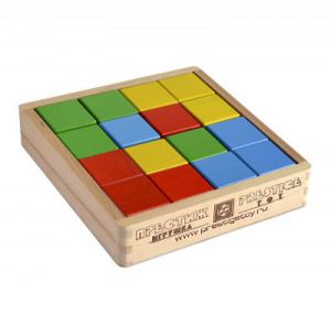 Кубики цветные 16 шт., в дер. коробке ― Пять Чудес